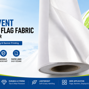 Eco Solvent Polyester Flag Fabric With Paper Liner